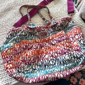 Marc Jacobs Colorful Logo Print Tote